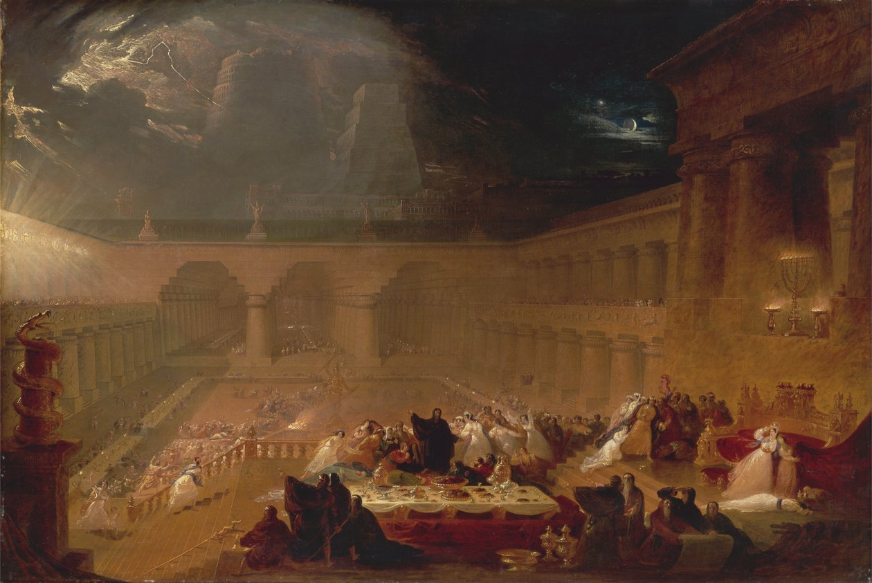 Das Festmahl des Belsazar, 1820 von John Martin