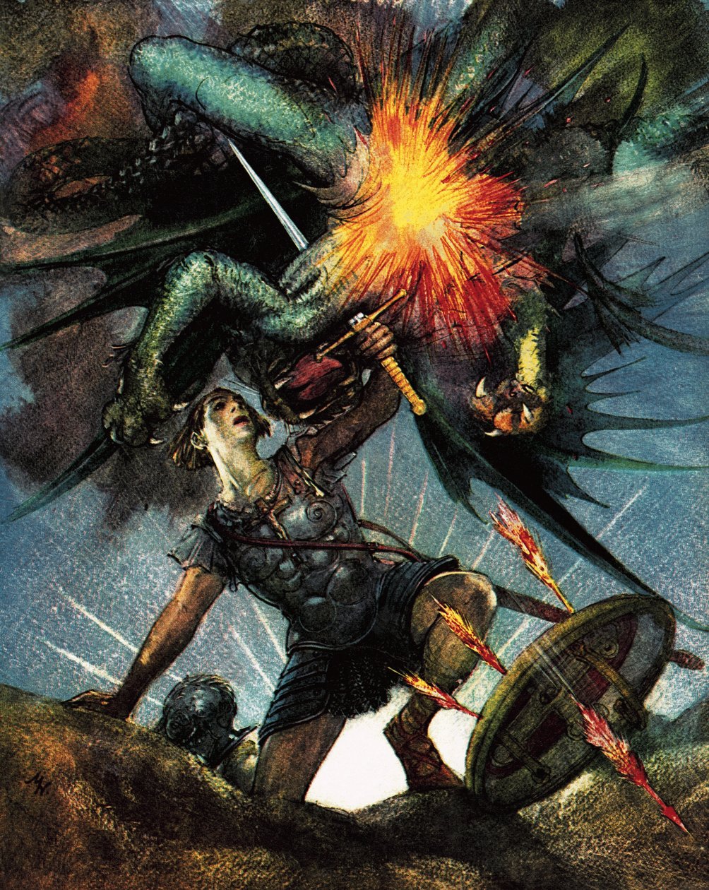 Christus kämpft um sein Leben von John Millar Watt
