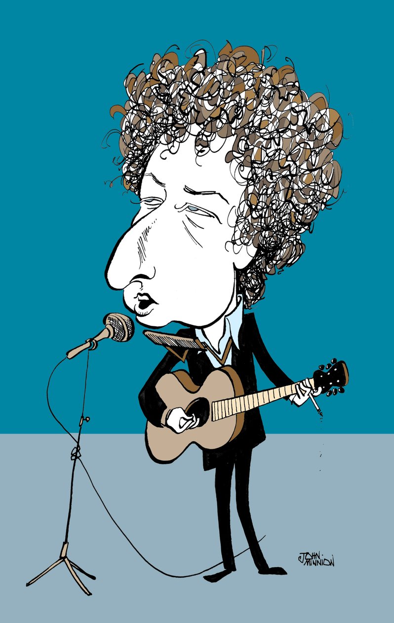 Bob Dylan (Zeichnung) von John Minnion