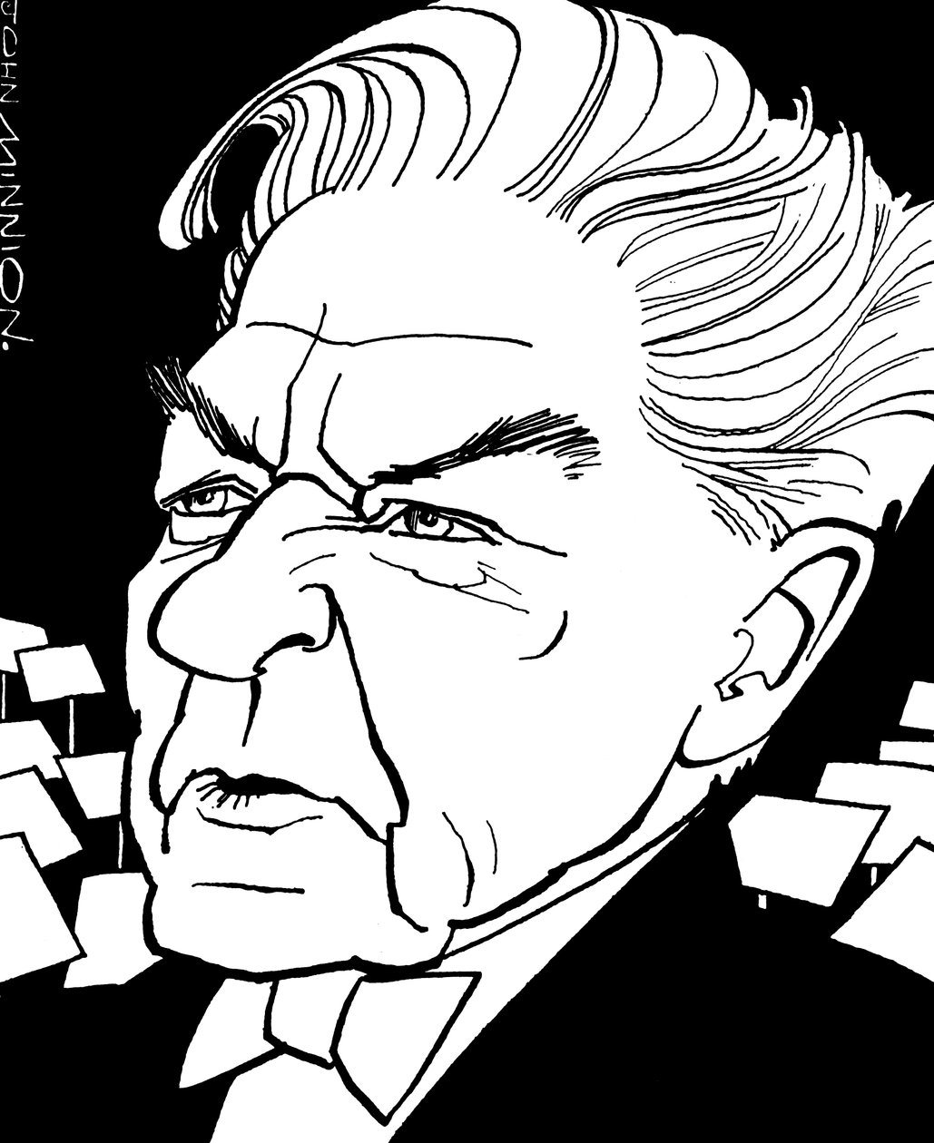 Herbert von Karajan - Porträt von John Minnion
