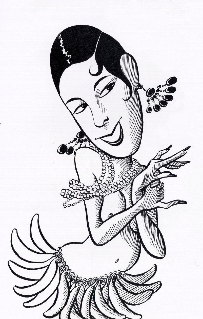 Josephine Baker, Karikatur von John Minnion
