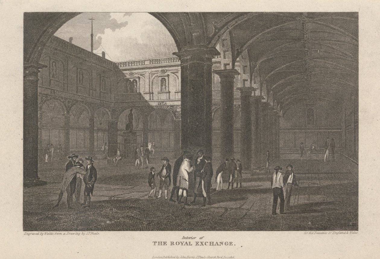 Der Innenhof der Royal Exchange von John Preston Neale