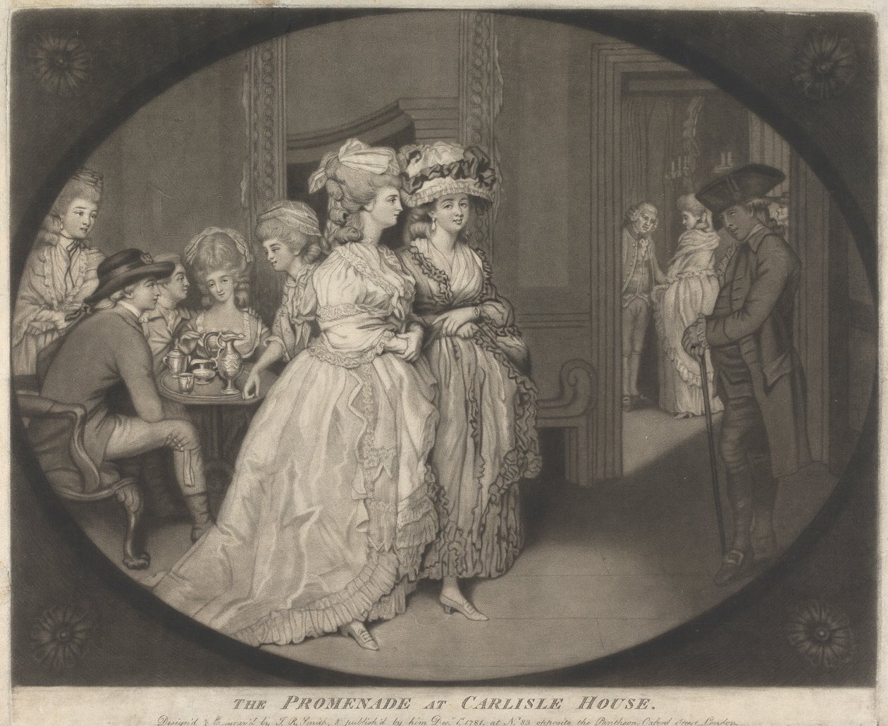 Die Promenade im Carlisle House von John Raphael Smith