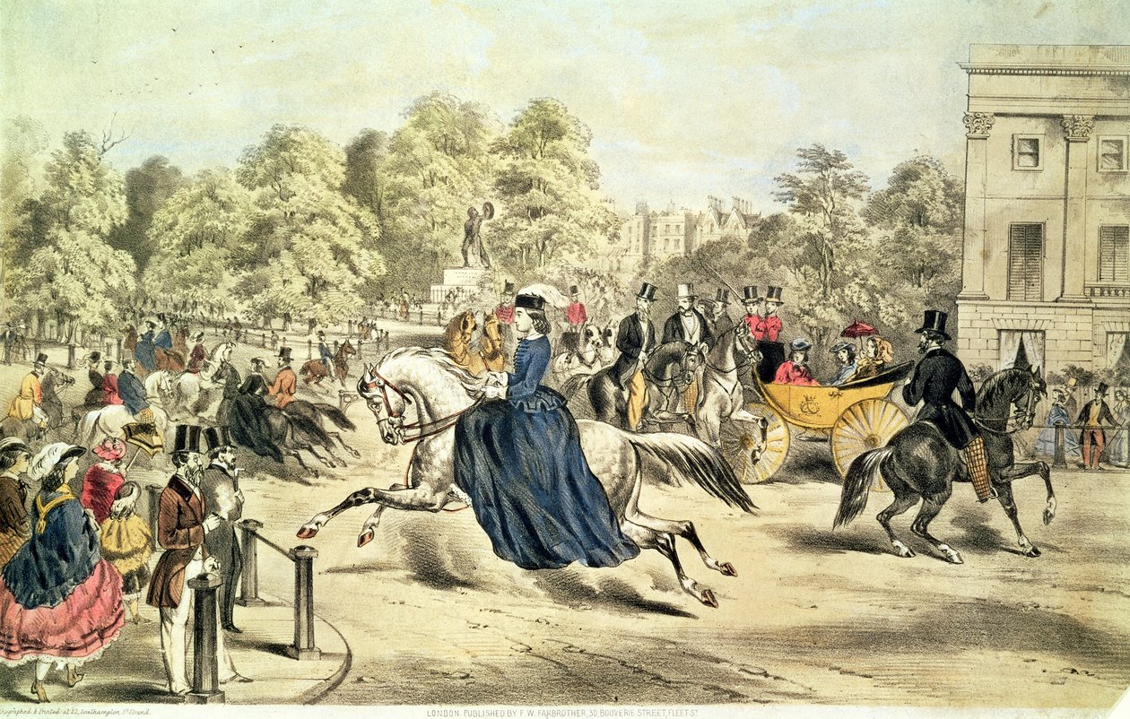 Reiten in Rotten Row, Hyde Park von John Ritchie