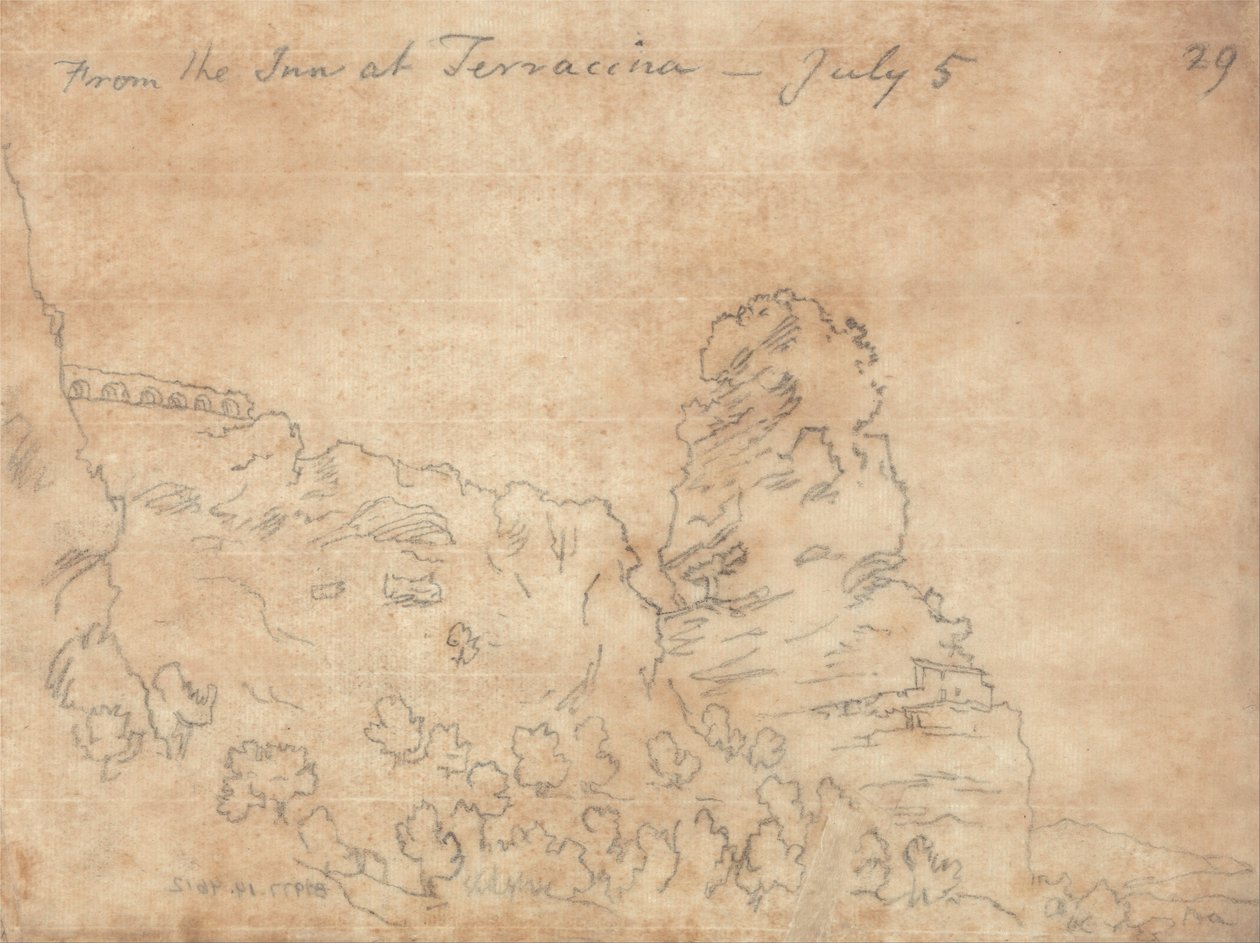 Vom Gasthof in Terracina von John Robert Cozens