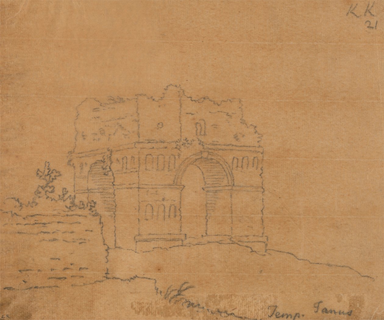 Tempel des Janus von John Robert Cozens
