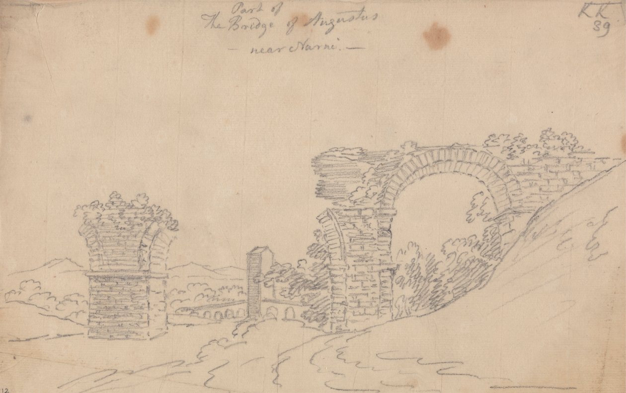 Die Brücke des Augustus nahe Narni von John Robert Cozens