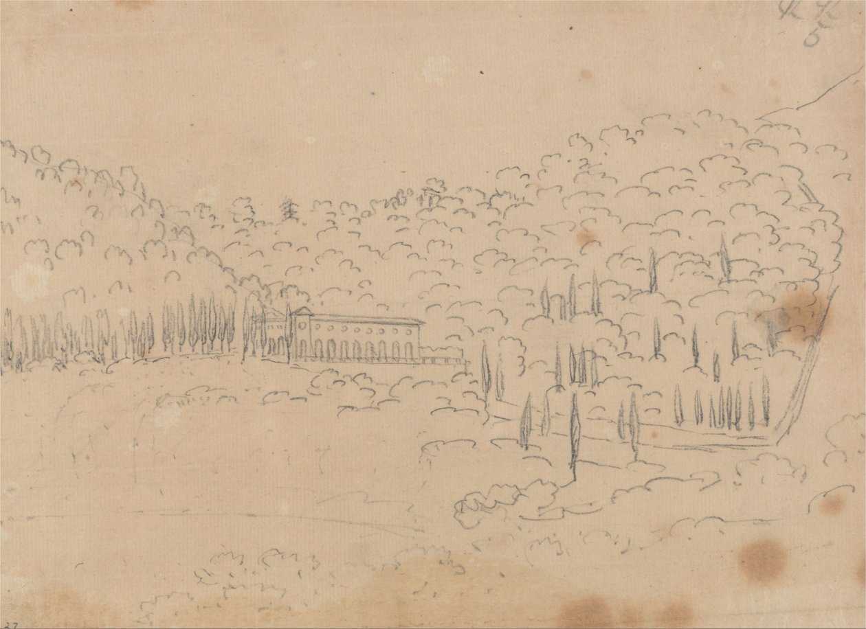 Blick auf eine Villa von John Robert Cozens