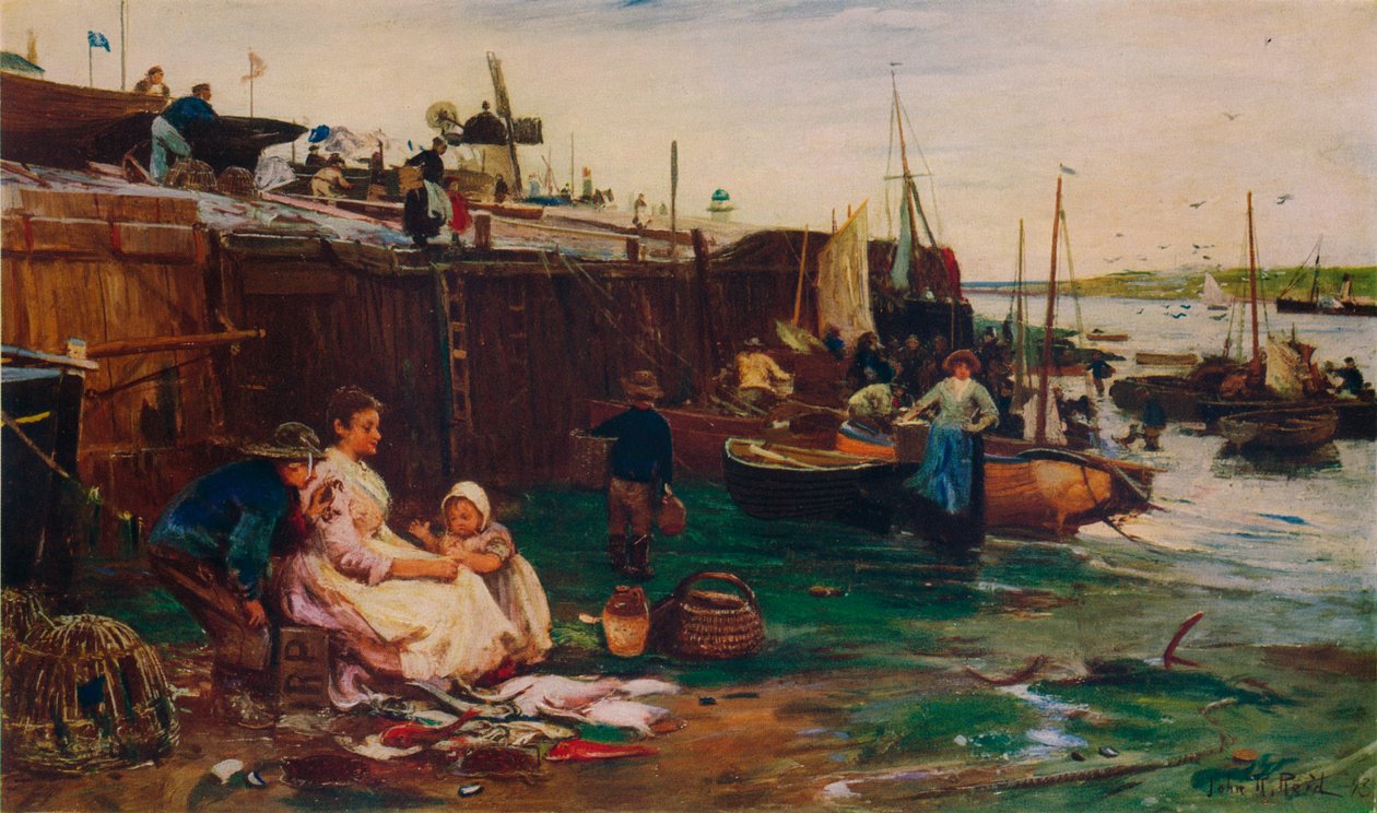 Fischerleute in St. Ives, 1893 von John Robertson Reid