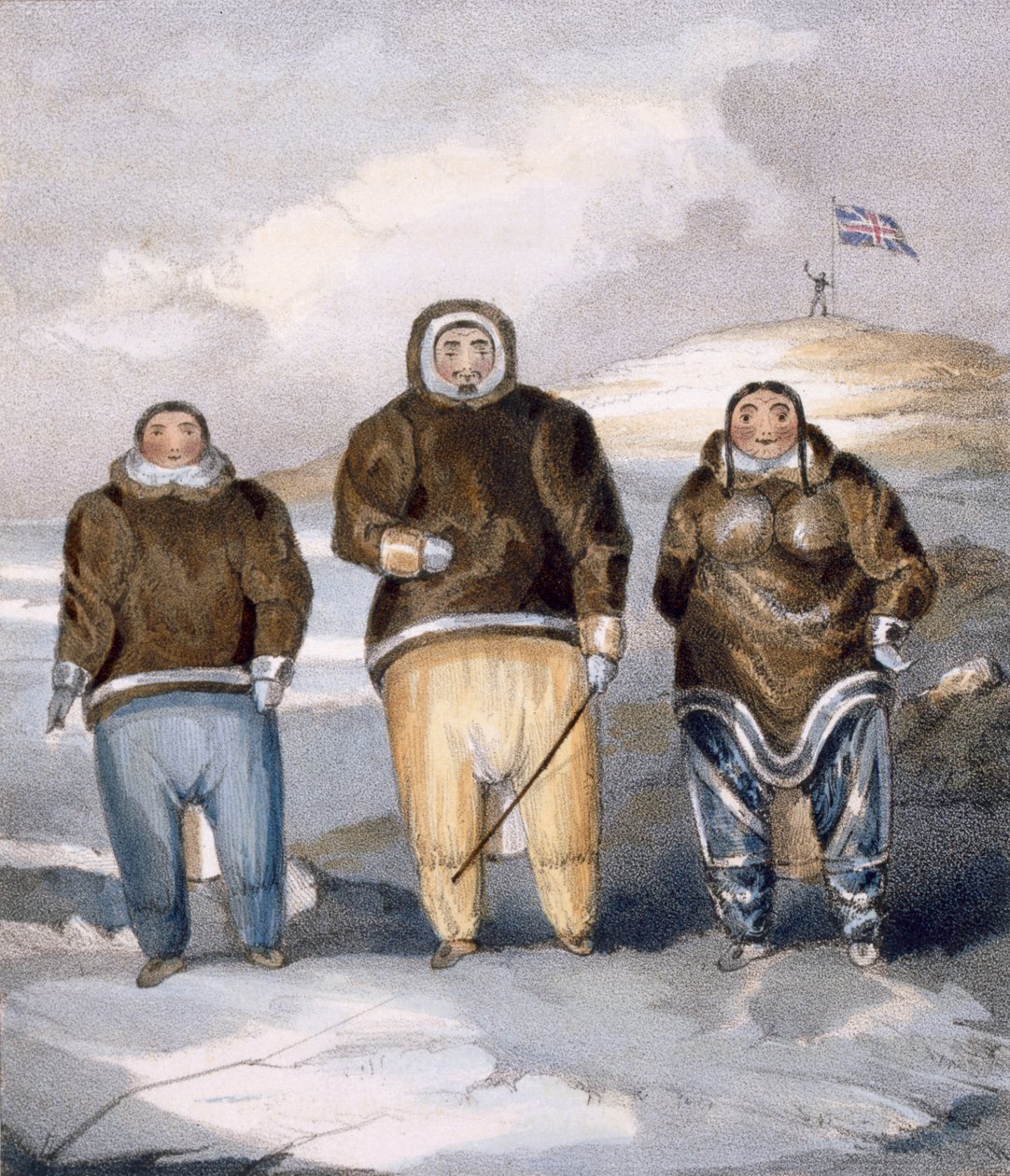 Kawalua, Tiagashu und Adlurak, 1835 von John Ross