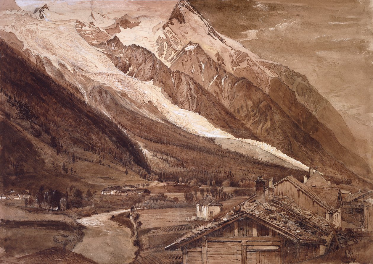Der Glacier des Bossons, Chamonix von John Ruskin
