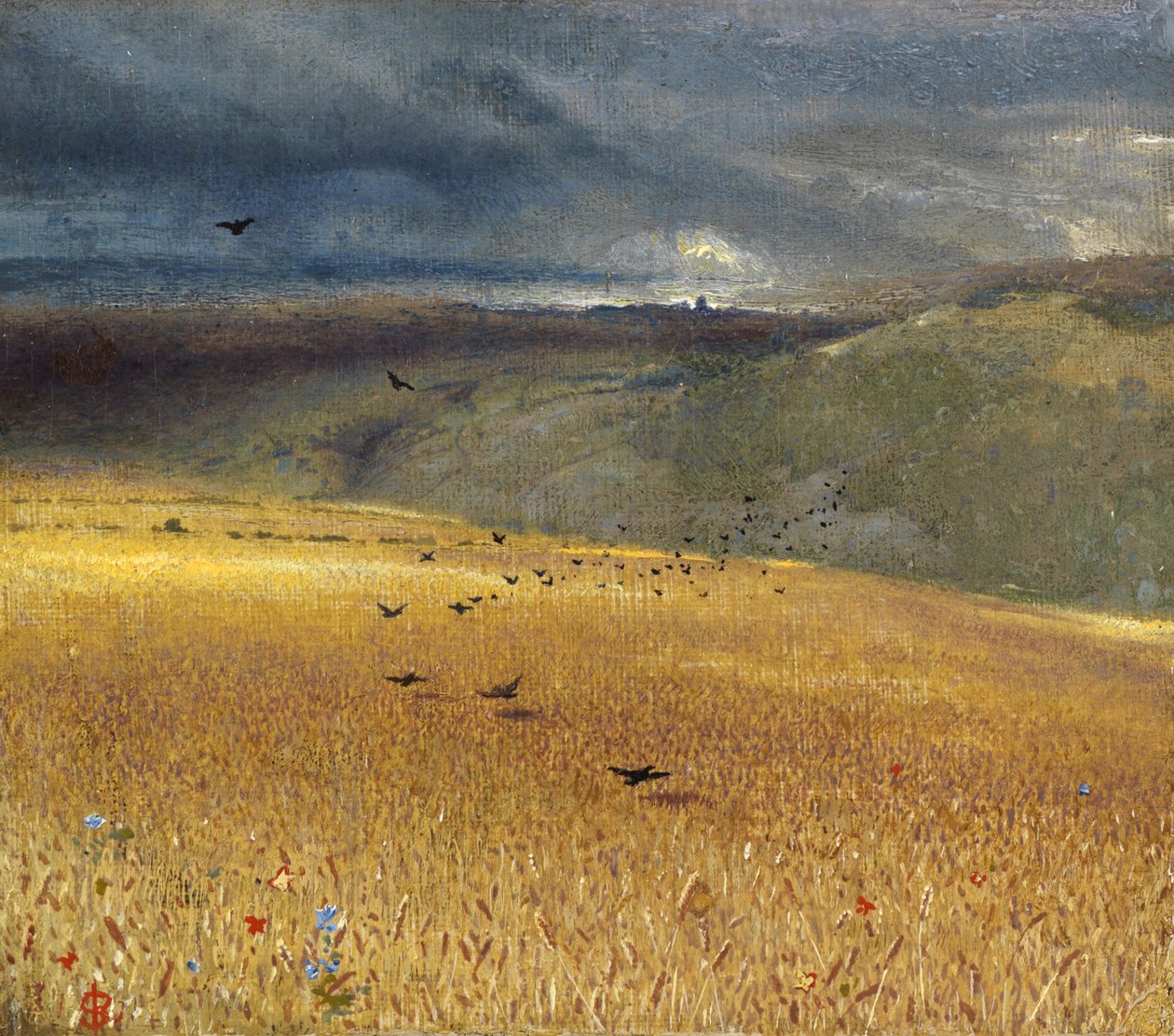 Weizenfeld von John Samuel Raven