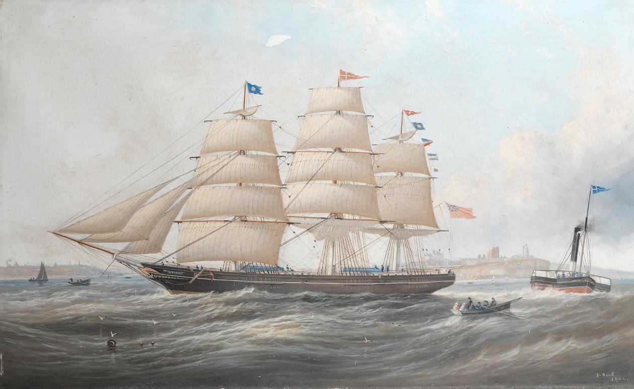 Das Schiff Utinia vor Tynemouth von John Scott