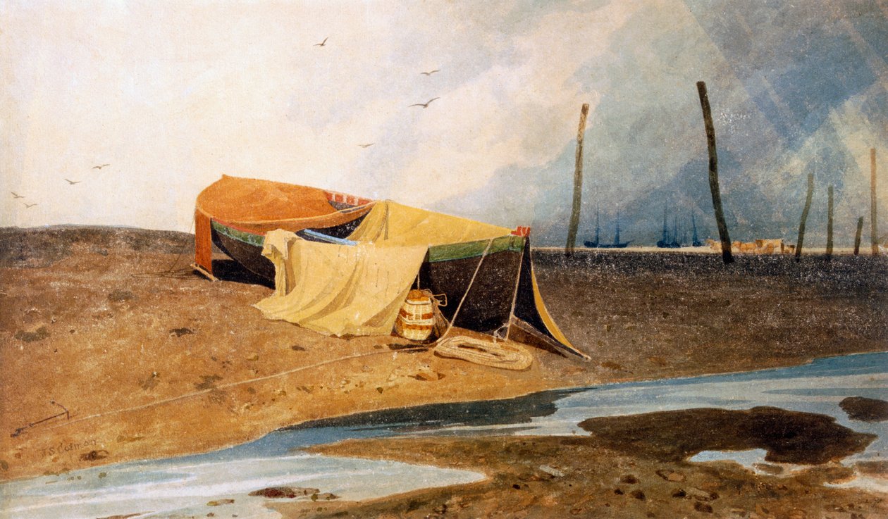 Ein Boot am Strand von John Sell Cotman