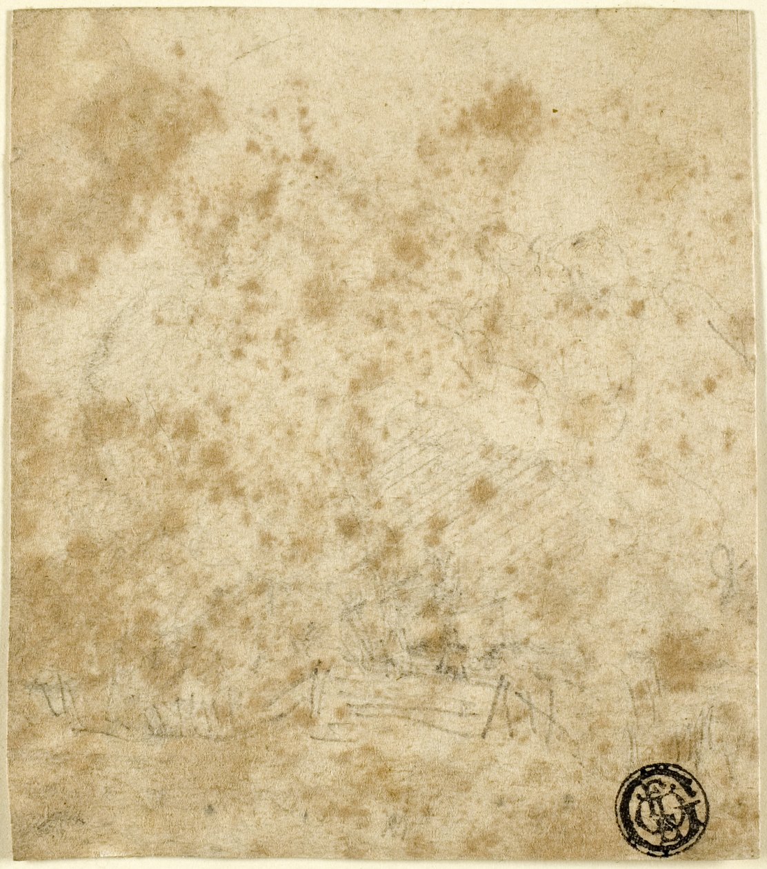 Unleserliche Skizze von John Sell Cotman