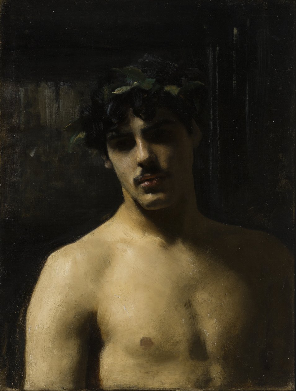 Mann mit Lorbeerkranz von John Singer Sargent