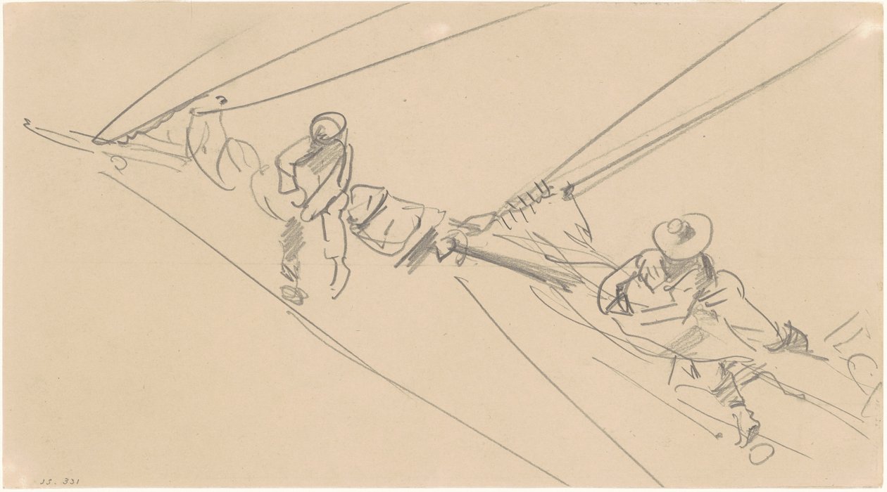 Männer auf einem Spar von John Singer Sargent