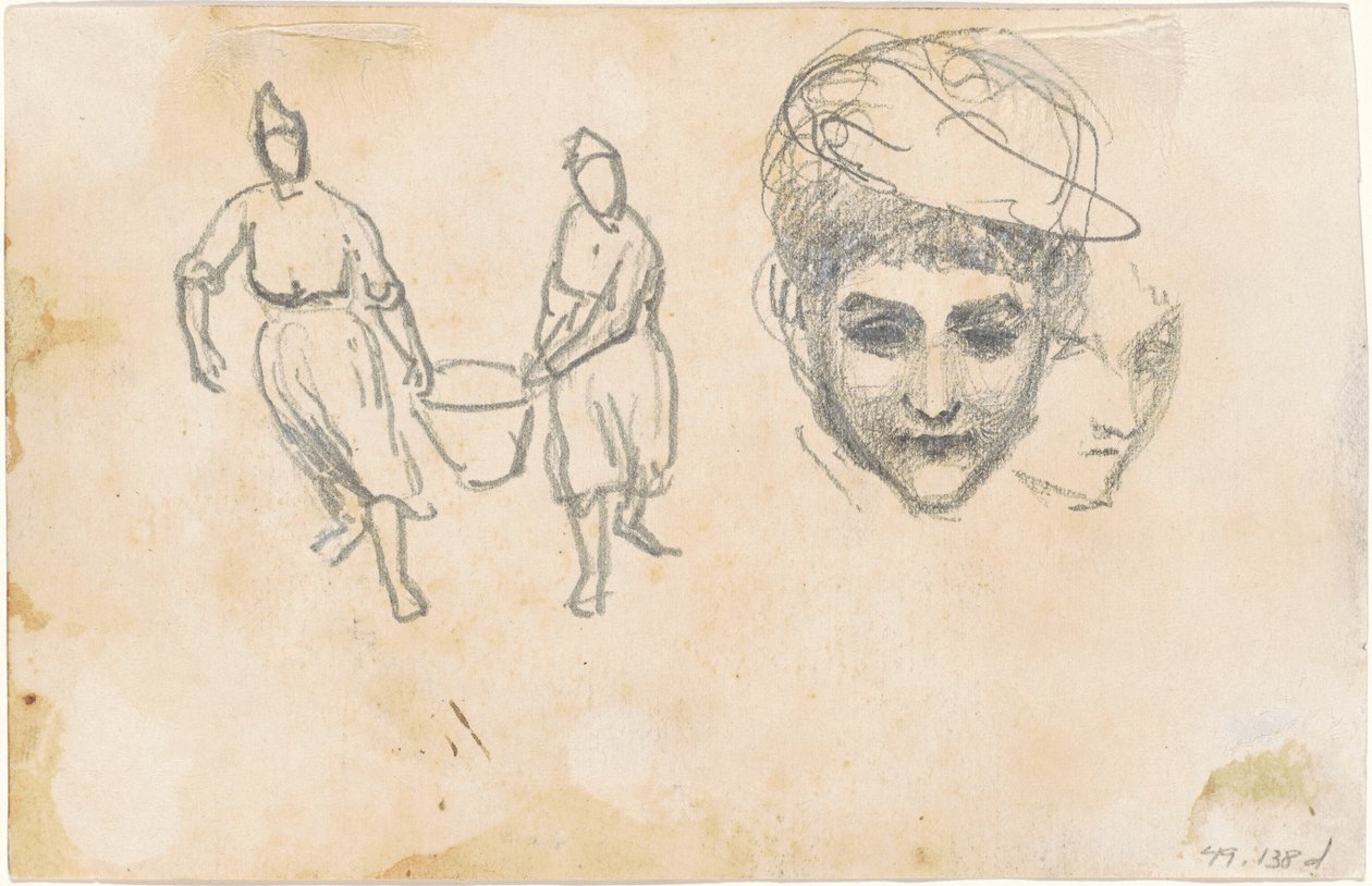 Studien von Bauern [verso] von John Singer Sargent