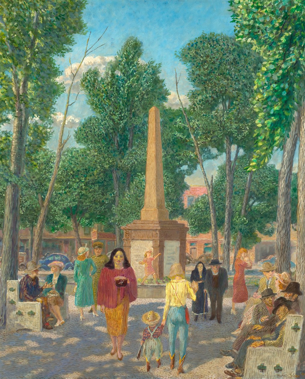 Denkmal auf dem Platz, New York von John French Sloan