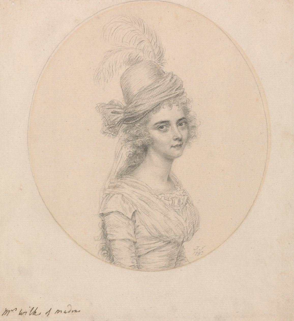 Porträt von Mrs. Wilks aus Madras von John Smart