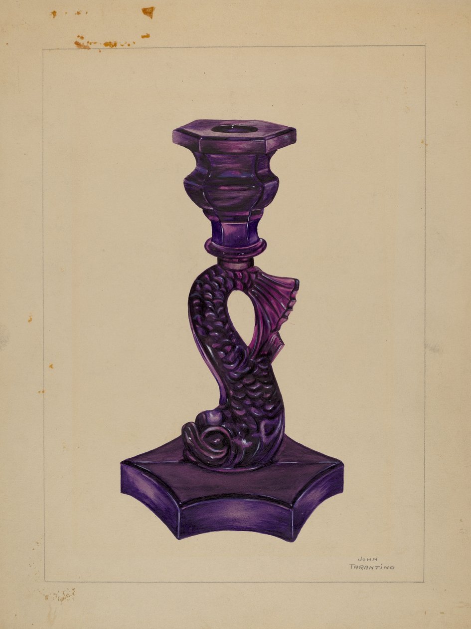Delfin-Kerzenhalter, ca. 1936 von John Tarantino