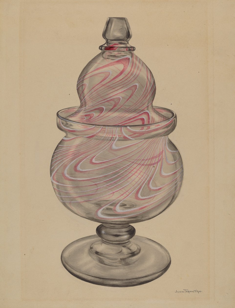 Zuckerdose mit Deckel, ca. 1936 von John Tarantino