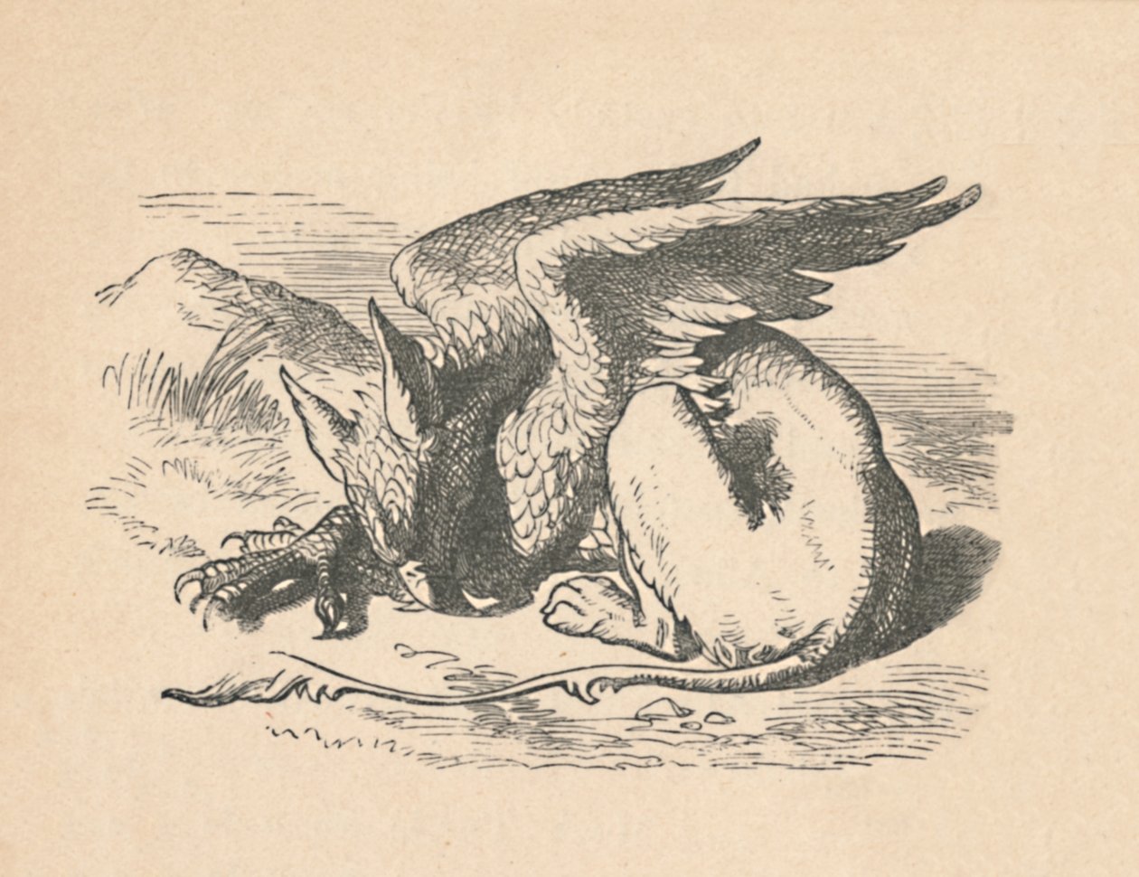 Der Greif schläft in der Sonne, 1889 von John Tenniel