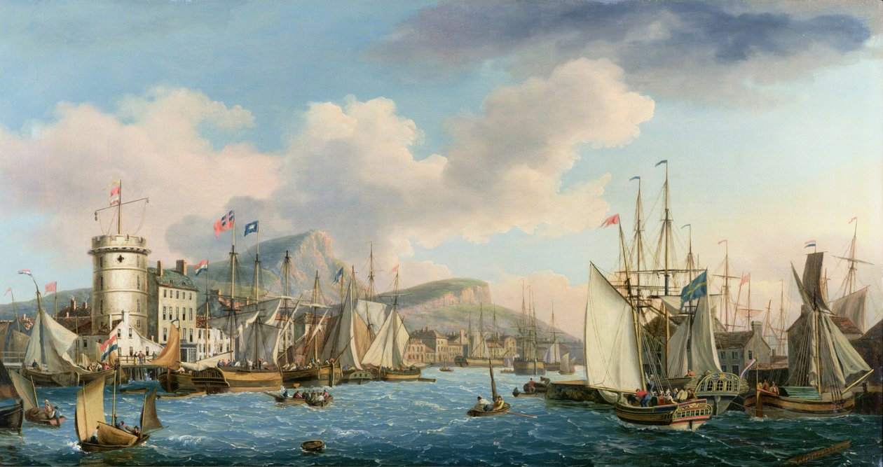 Leith Harbour, 1825 von John Thomas Serres