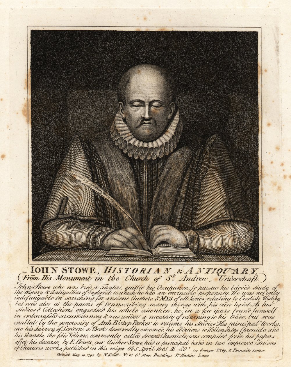 John Stowe, Historiker und Antiquar von John Thomas Smith