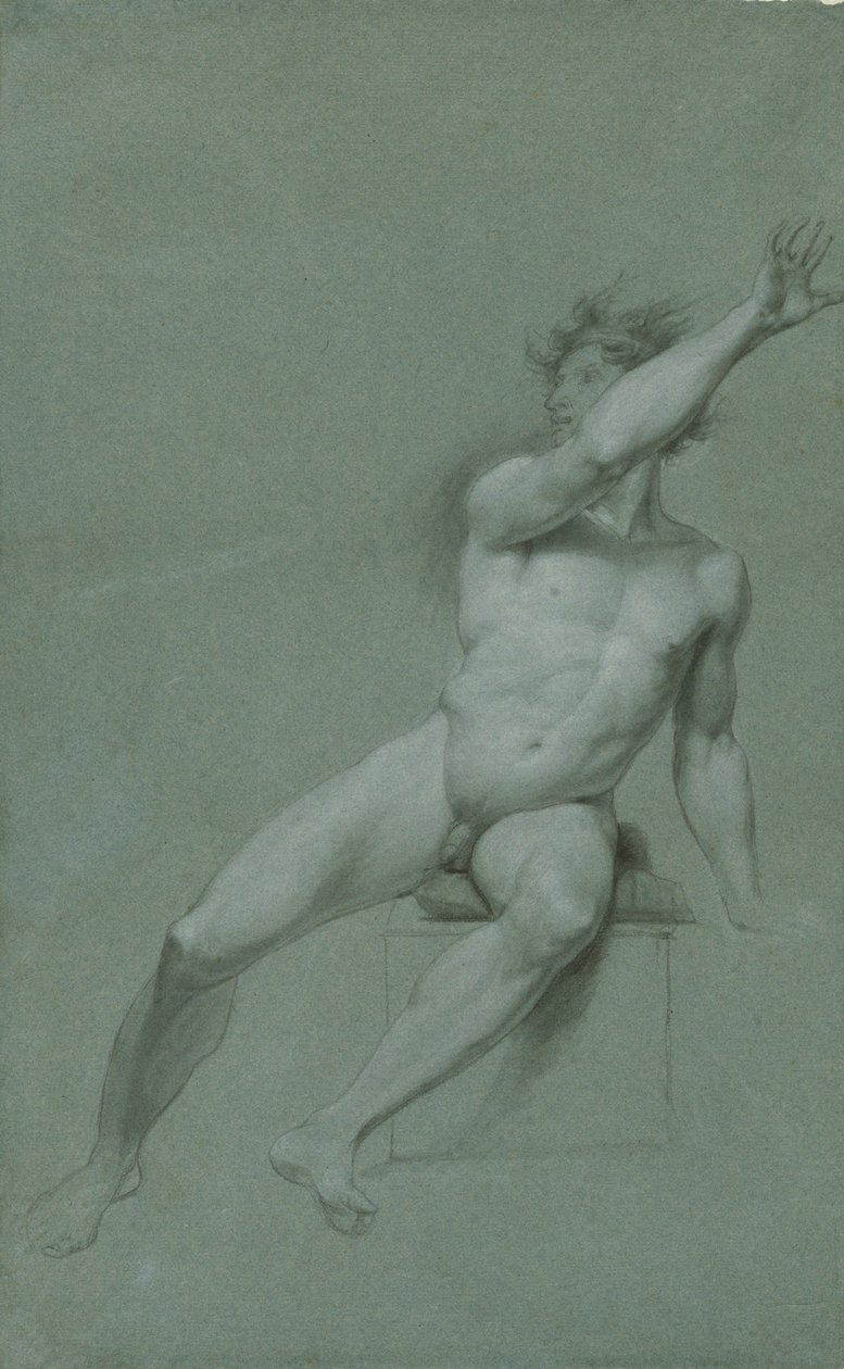 Skizze eines männlichen Aktes - Lebensstudie von John Trumbull