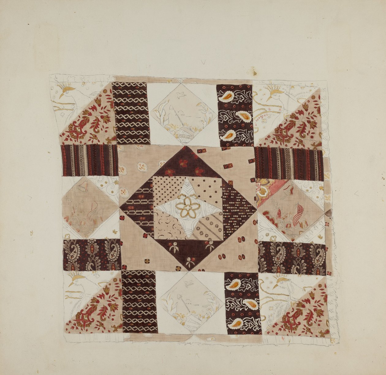 Bedruckte Baumwolle (Quilt) von John Tubrant