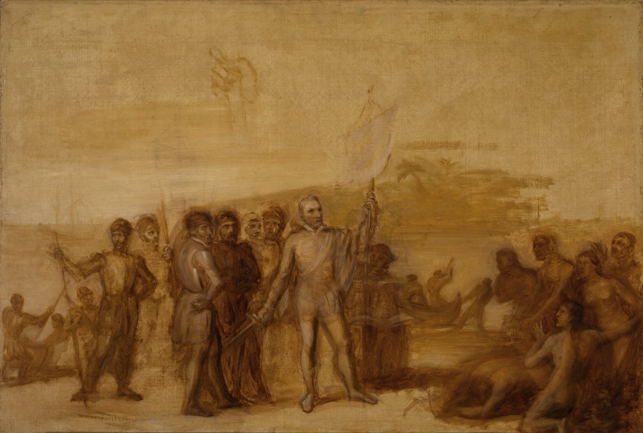 Die Landung von Kolumbus, ca. 1840 von John Vanderlyn