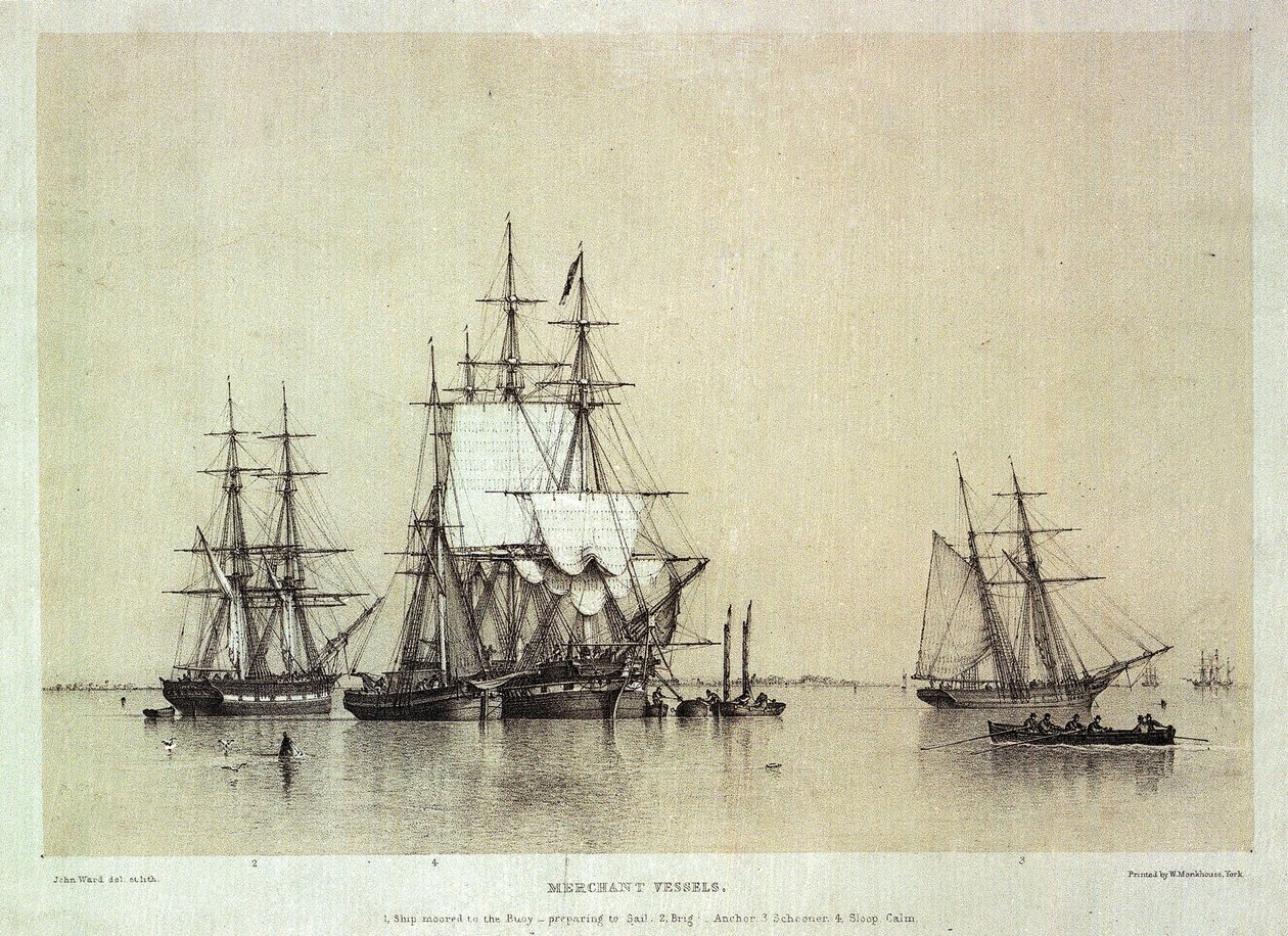 Marinestudien, Handelsschiffe von John Ward