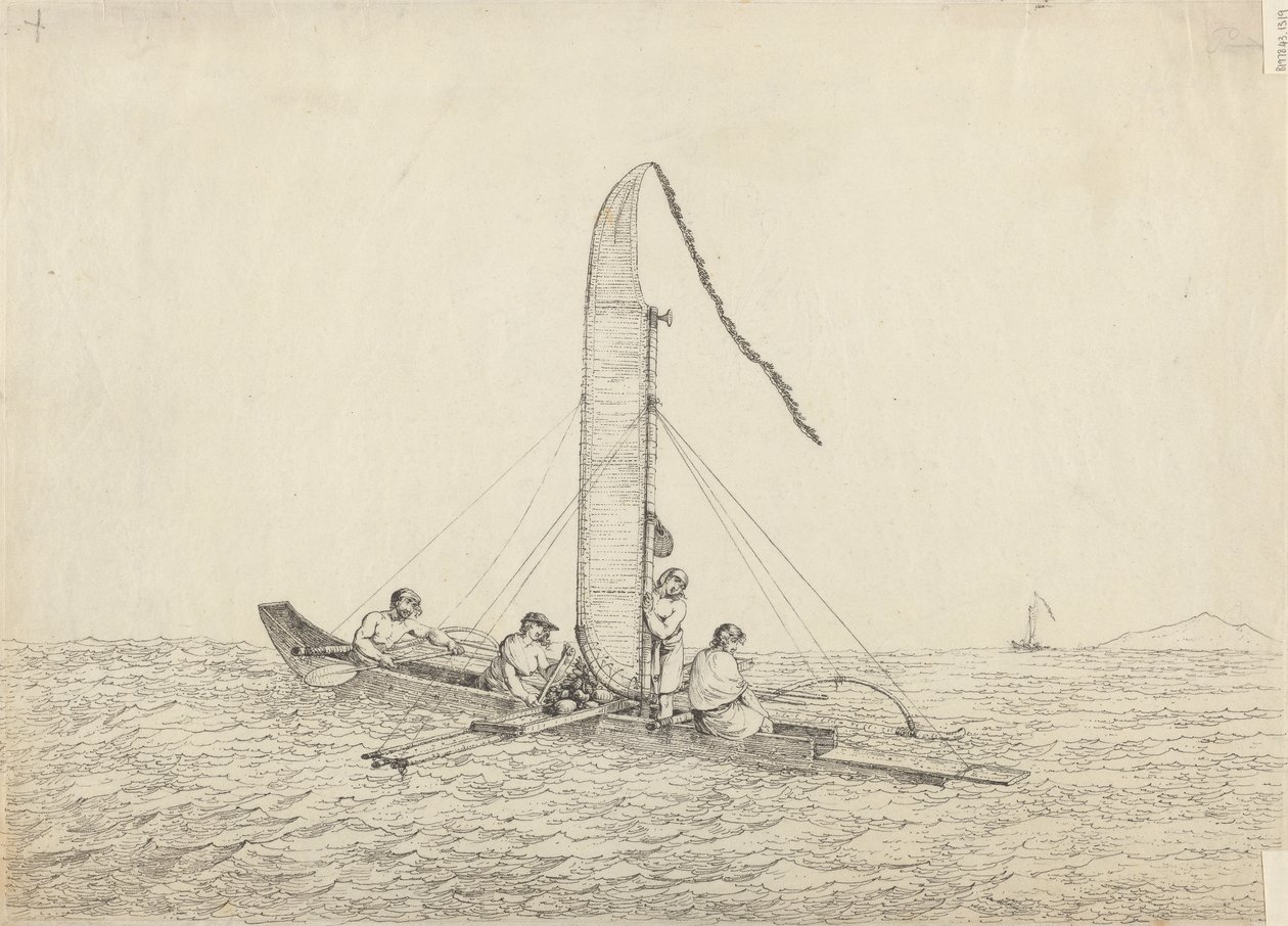 Ein Segelkanu von Otaheite von John Webber