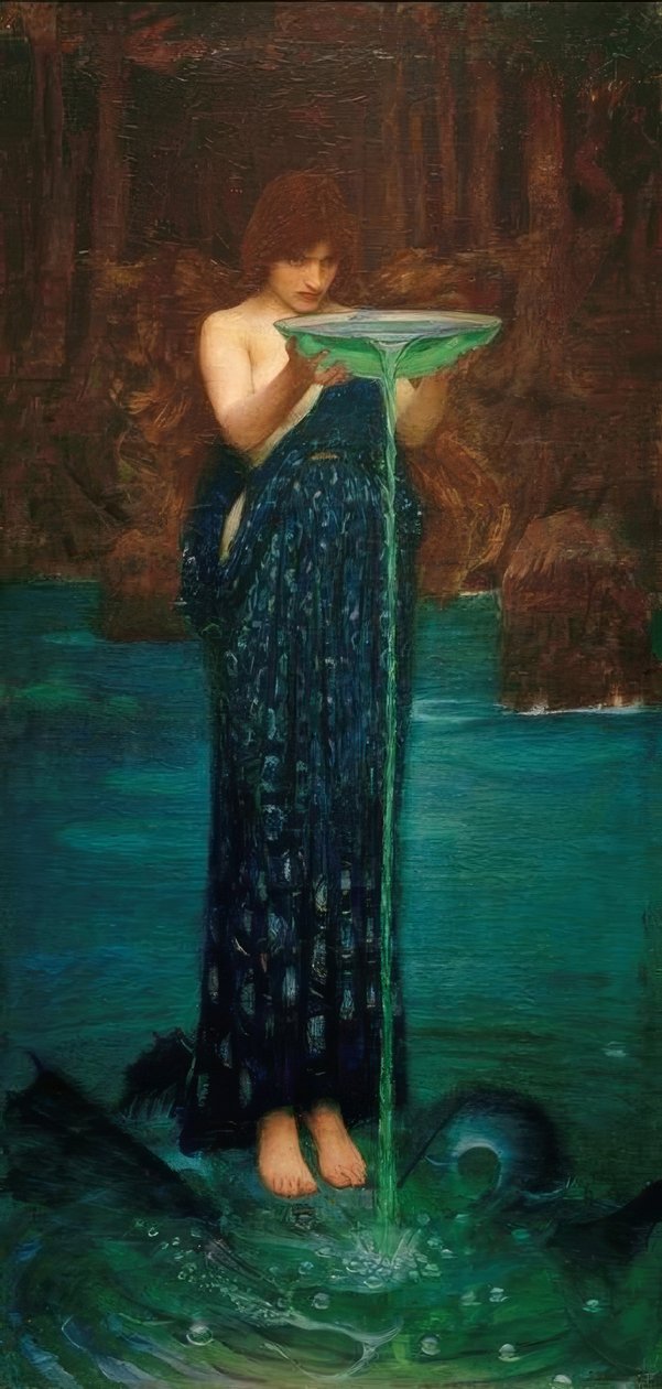 Circe Invidiosa, Circe vergiftet das Meer von John William Waterhouse