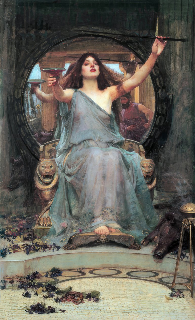 Circe bietet Odysseus den Becher an von John William Waterhouse