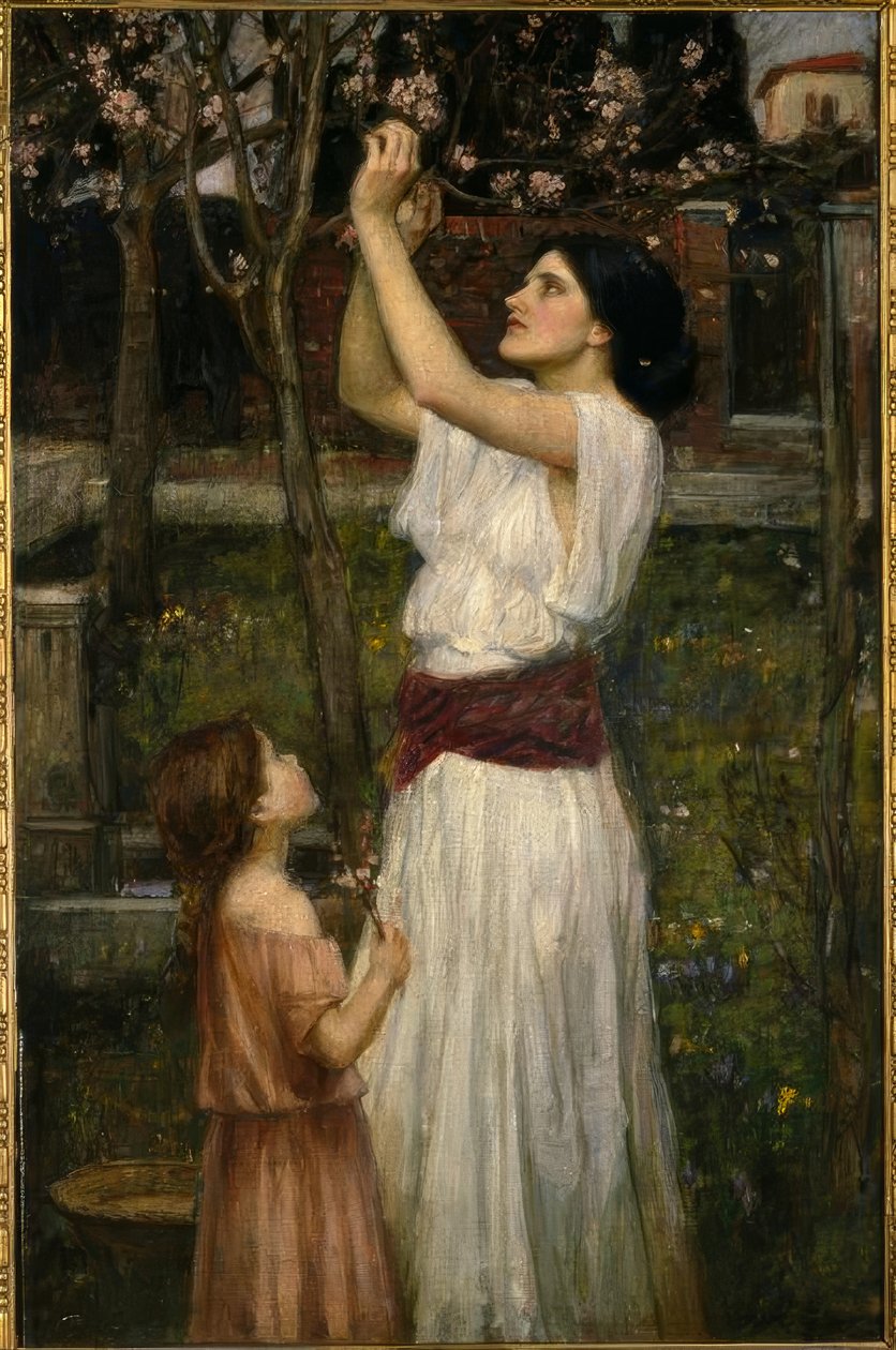Mandelblüten sammeln von John William Waterhouse