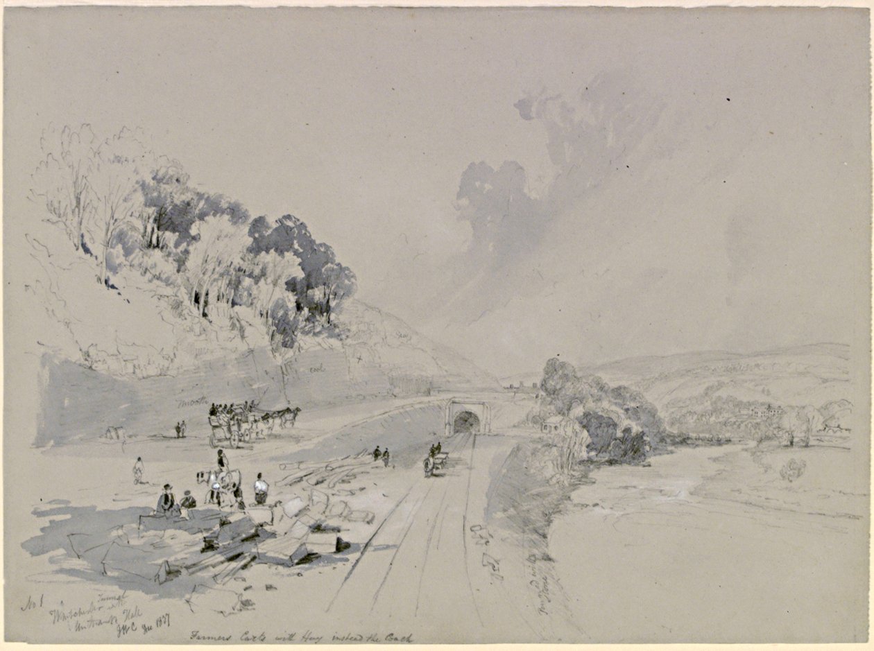 Whitchester Tunnel mit Unthank Hall von John Wilson Carmichael