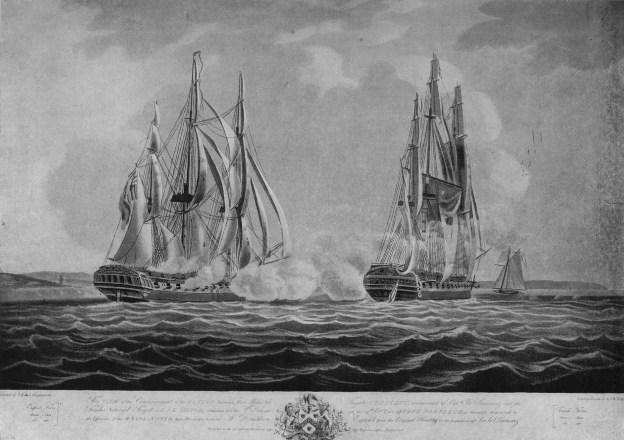 Eroberung der Reunion, ca. 1794 von John william Edy