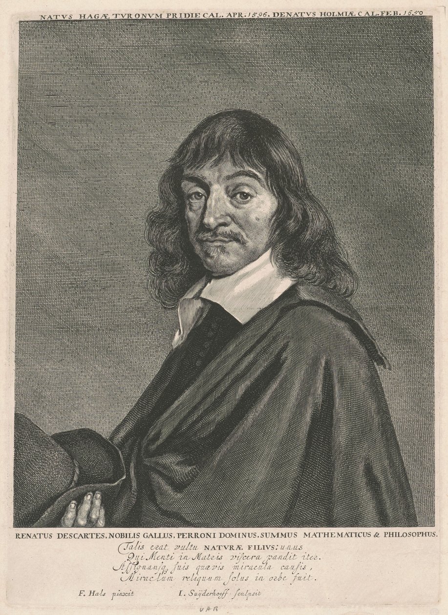 René Descartes von Jonas Suyderhoff, after Frans Hals