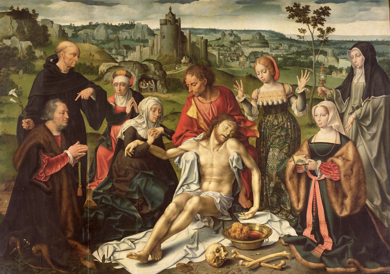 Die Beweinung Christi, zentrales Panel eines Altars von Joos van Cleve