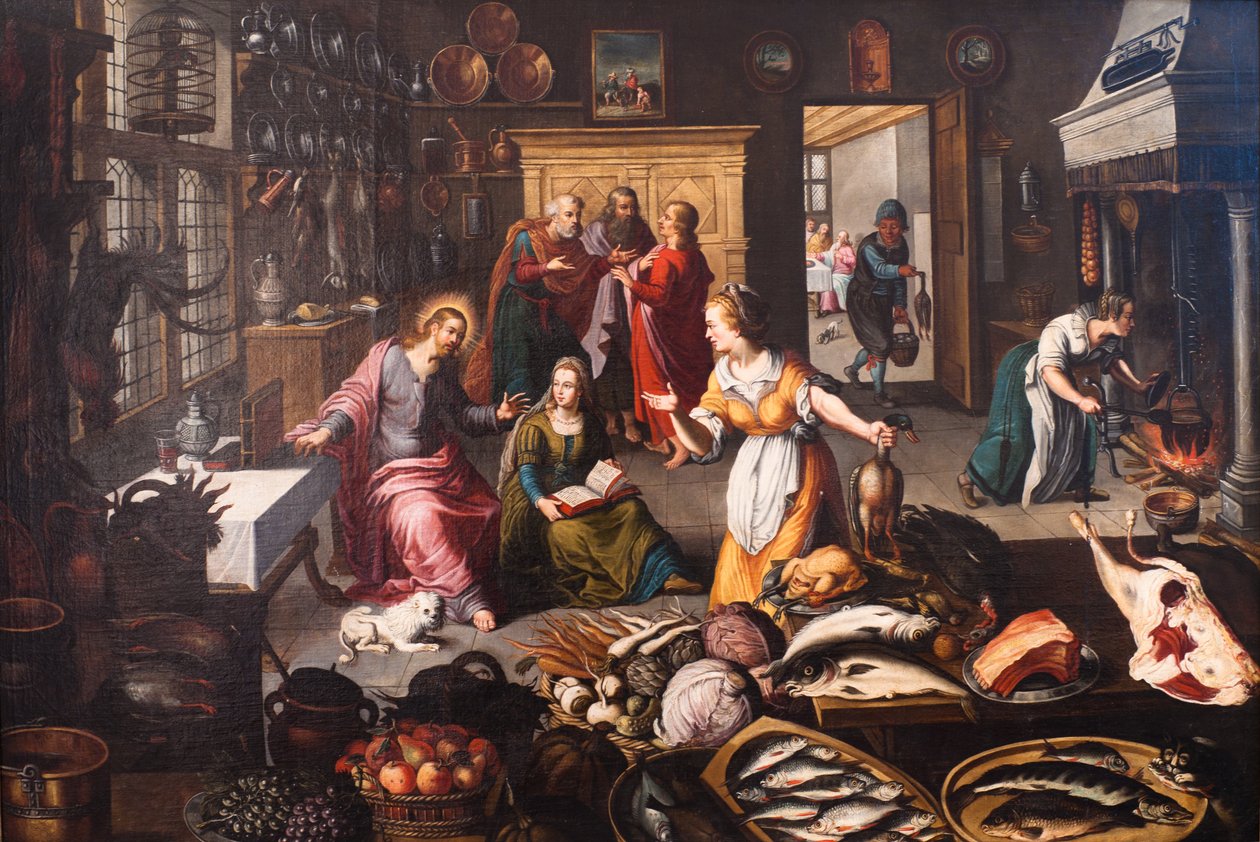 Christus bei Martha und Maria von Joos Goemare