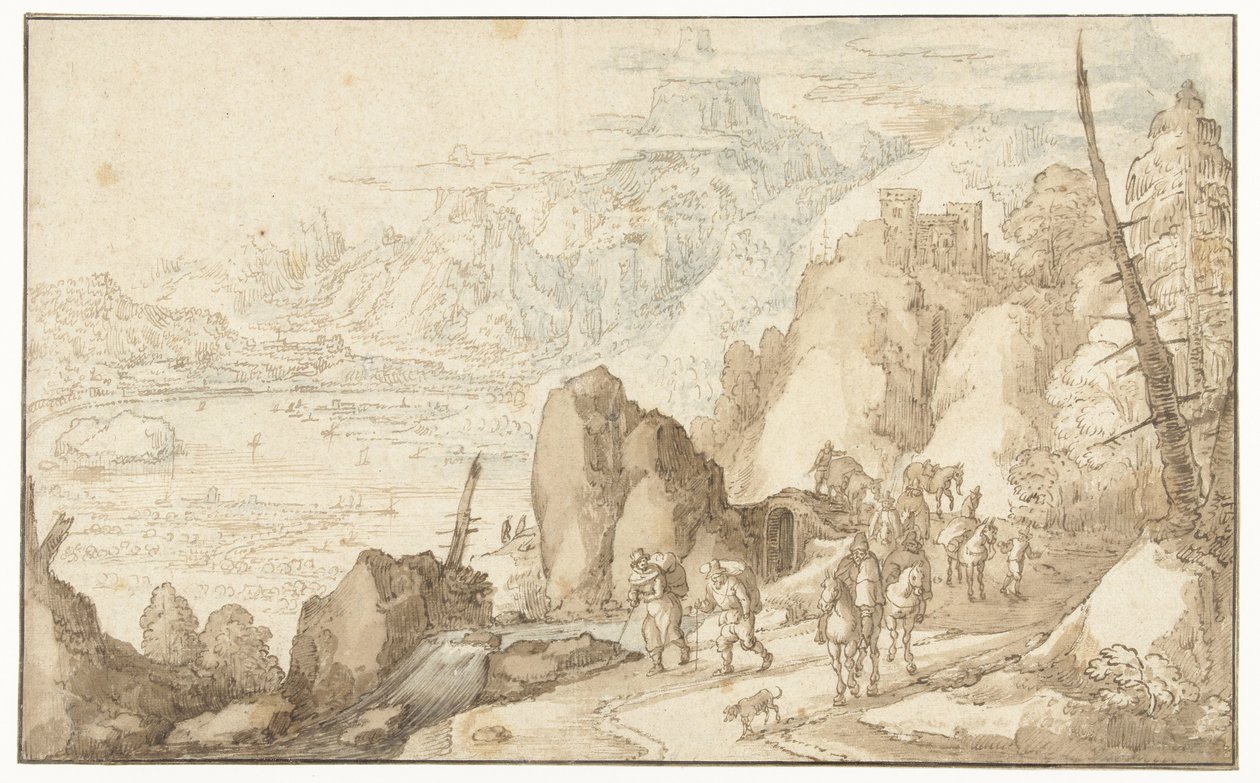 Landschaft mit Reisenden von Joos de Momper (II)