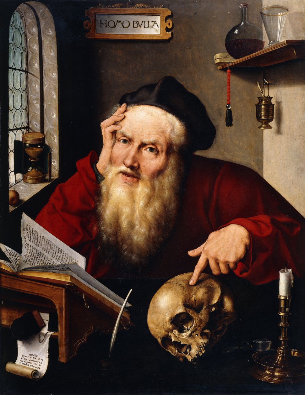 Der heilige Hieronymus in seinem Studierzimmer von Joos van Cleve