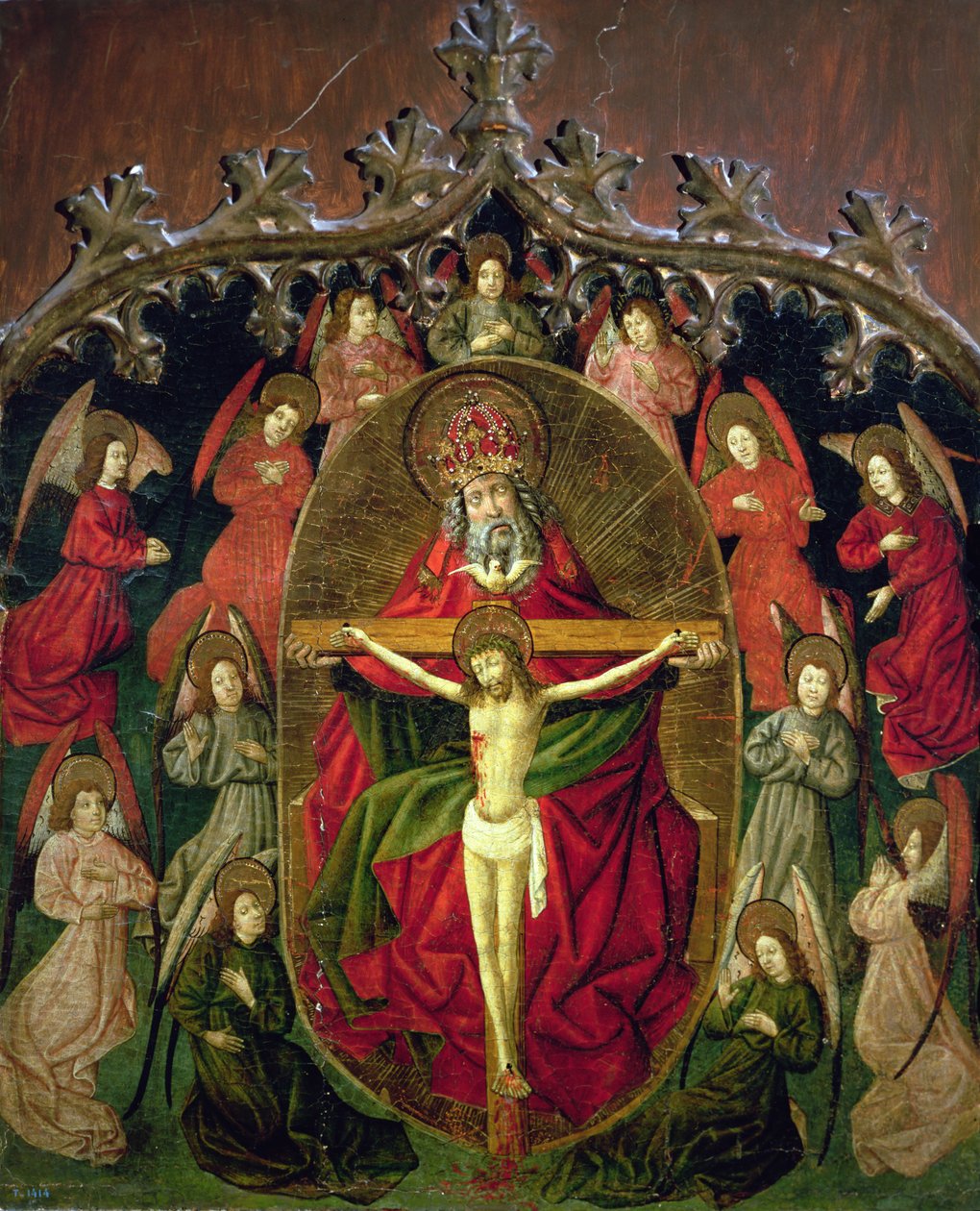 Die Heilige Dreifaltigkeit umgeben von Engeln von Jorge Ingles