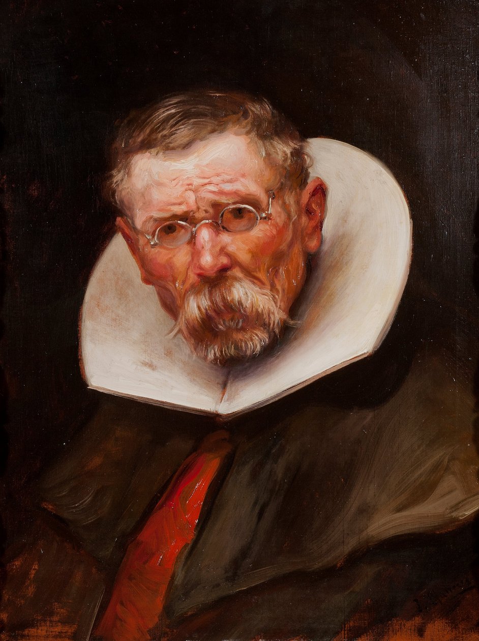 Porträt eines älteren Mannes im Stil der Herrschaft von Philipp III. von José Llaneces