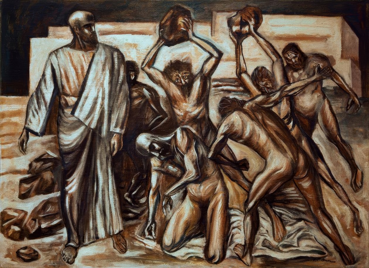 Das Martyrium des heiligen Stephanus von José Clemente Orozco