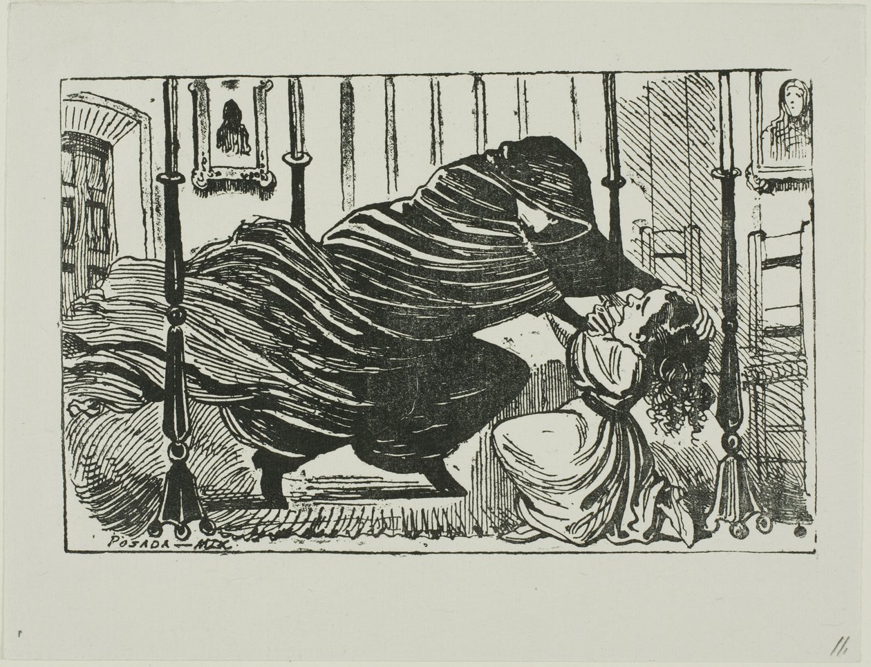Illustration für eine Geschichte von José Guadalupe Posada