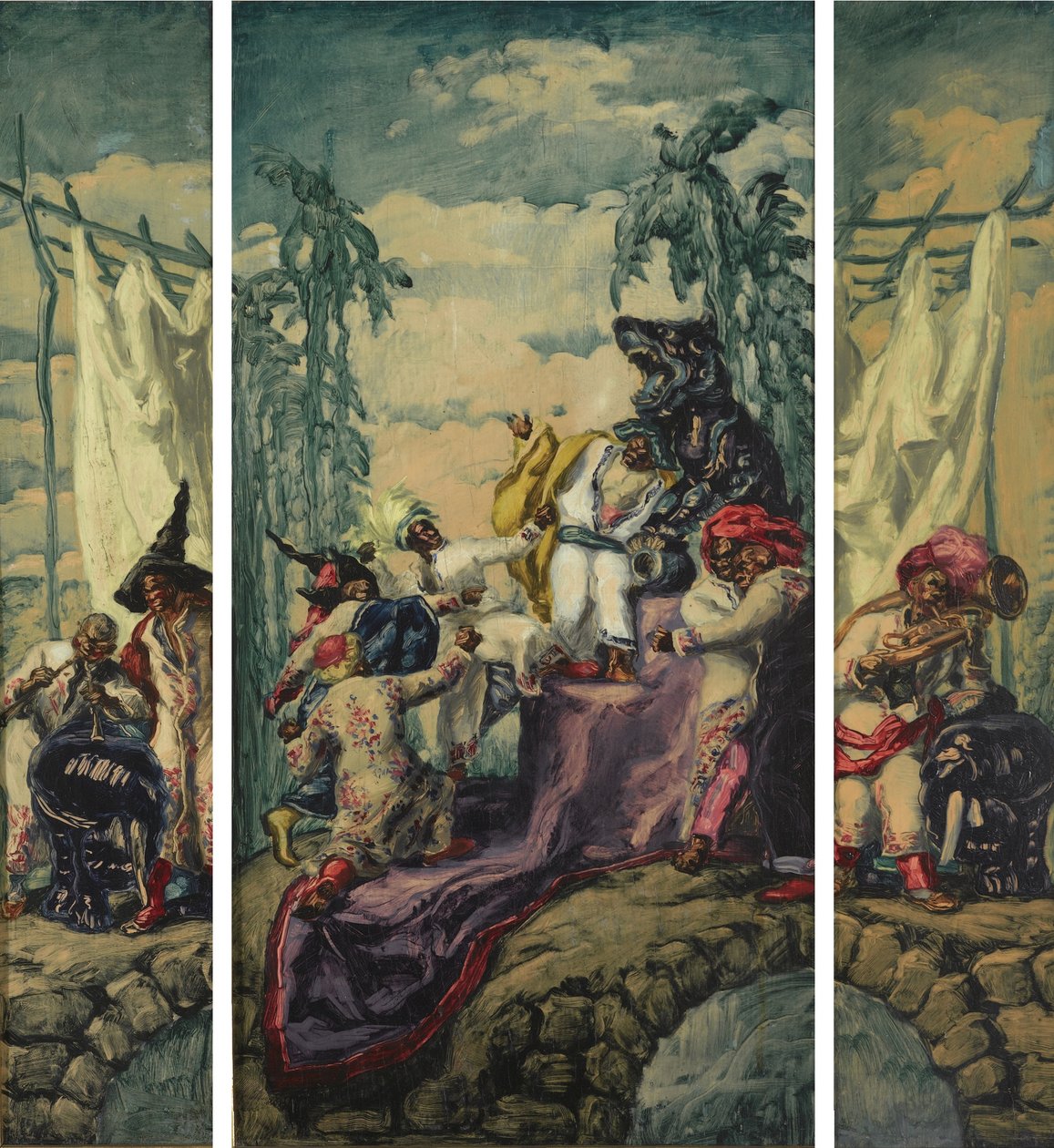 Sommer - Afrika Triptychon von José María Sert