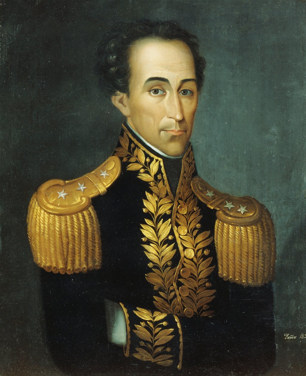 Porträt von Simon Bolivar, 1831 von Jose Anselmo Yanez